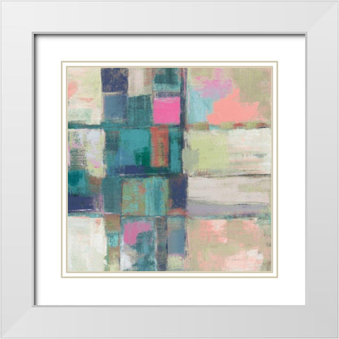Island Hues II Crop Bright White Modern Wood Framed Art Print with Double Matting by Vassileva, Silvia