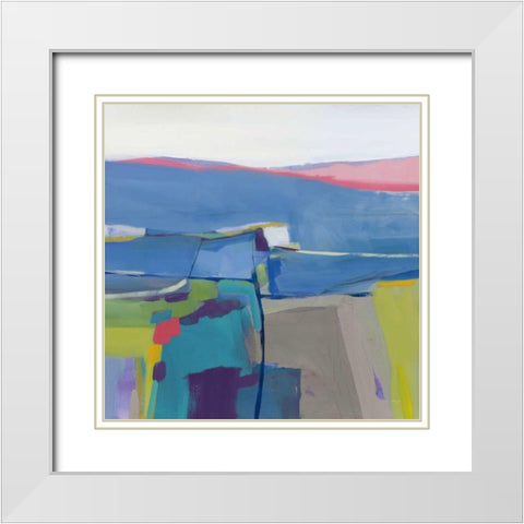 Hill Side Bright White Modern Wood Framed Art Print with Double Matting by Maye, Jo