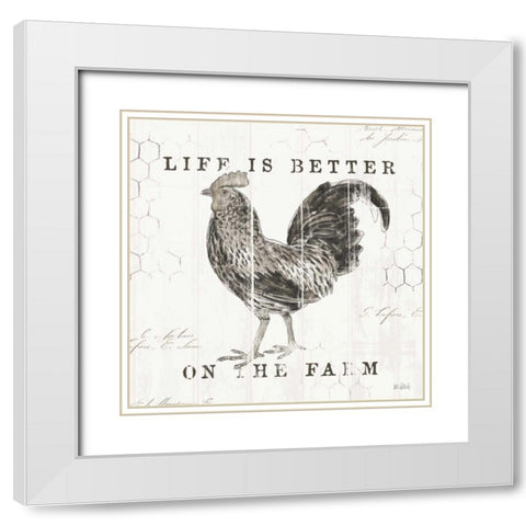 Farmhouse Fresh III White Modern Wood Framed Art Print with Double Matting by Pertiet, Katie