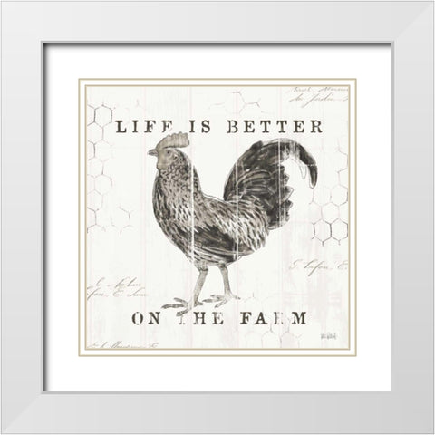 Farmhouse Fresh III White Modern Wood Framed Art Print with Double Matting by Pertiet, Katie