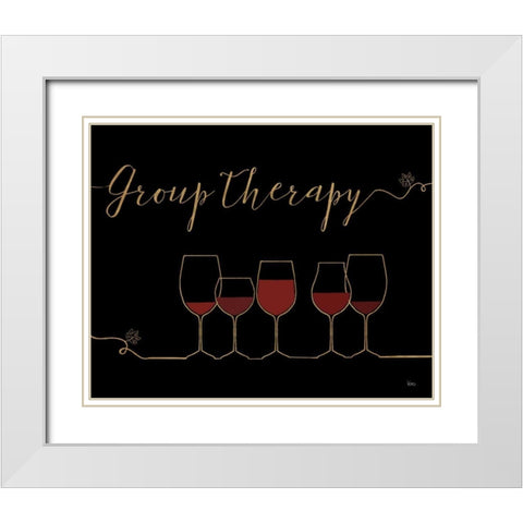 Underlined Wine IX Black White Modern Wood Framed Art Print with Double Matting by Charron, Veronique