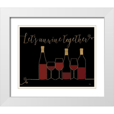 Underlined Wine X Black White Modern Wood Framed Art Print with Double Matting by Charron, Veronique