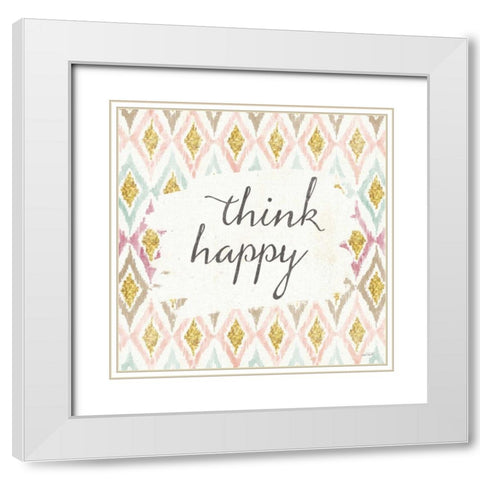 Soft Deco V White Modern Wood Framed Art Print with Double Matting by Tavoletti, Anne