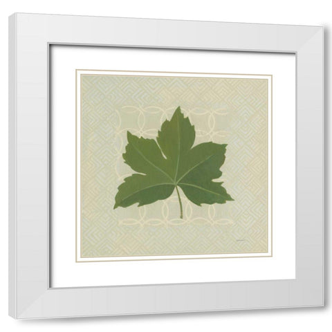 Forest Leaves I no Lines White Modern Wood Framed Art Print with Double Matting by Lovell, Kathrine