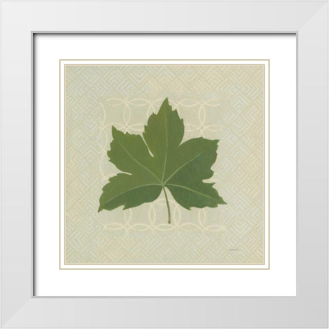 Forest Leaves I no Lines White Modern Wood Framed Art Print with Double Matting by Lovell, Kathrine