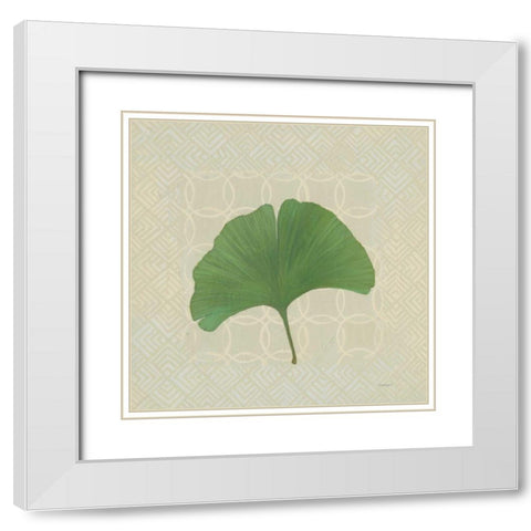 Forest Leaves IV no Lines White Modern Wood Framed Art Print with Double Matting by Lovell, Kathrine