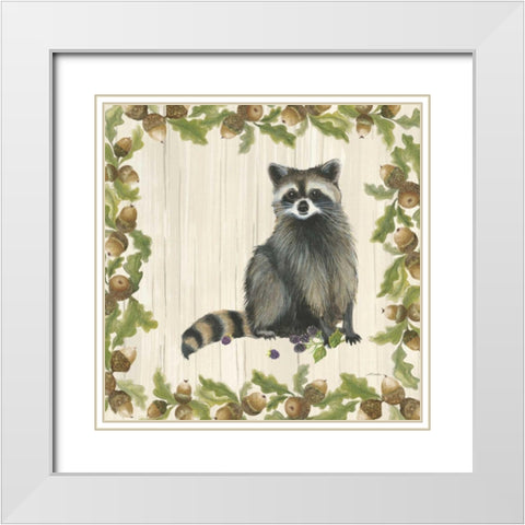 Woodland Critter V White Modern Wood Framed Art Print with Double Matting by Ducklow, Patsy