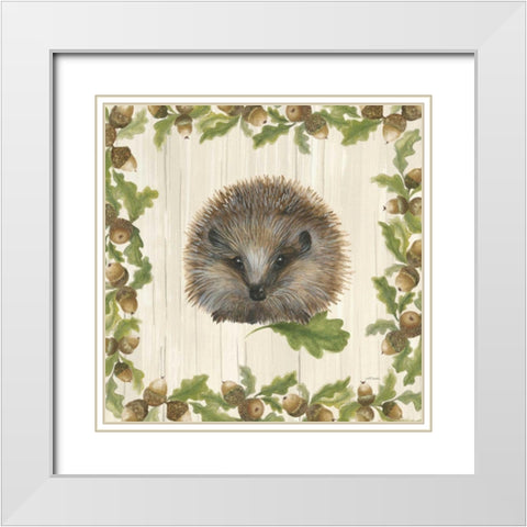 Woodland Critter VI White Modern Wood Framed Art Print with Double Matting by Ducklow, Patsy