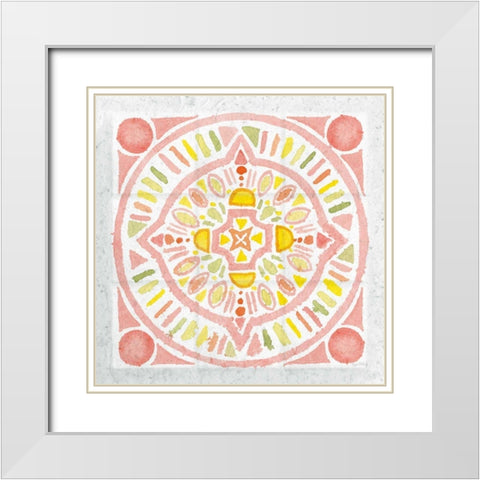 Citrus Tile IV v2 White Modern Wood Framed Art Print with Double Matting by DeNeige, Elyse