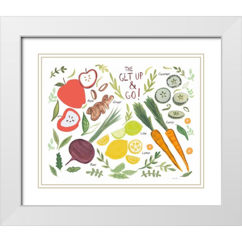 Fruity Smoothie I on White White Modern Wood Framed Art Print with Double Matting by Zaman, Farida