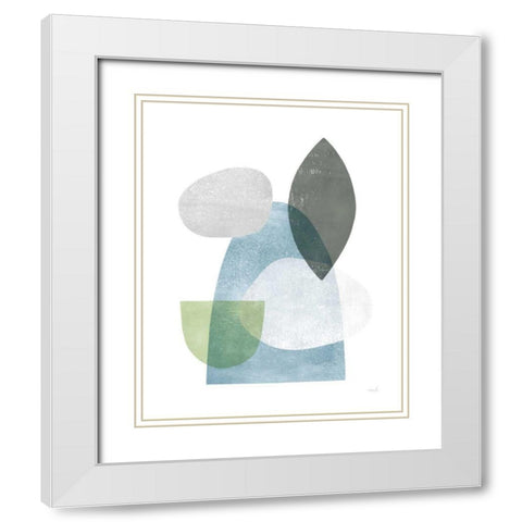 Whispers I White Modern Wood Framed Art Print with Double Matting by Hershey, Moira