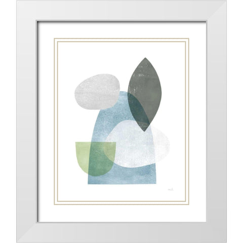 Whispers I White Modern Wood Framed Art Print with Double Matting by Hershey, Moira