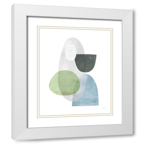 Whispers II White Modern Wood Framed Art Print with Double Matting by Hershey, Moira