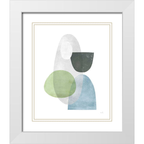 Whispers II White Modern Wood Framed Art Print with Double Matting by Hershey, Moira