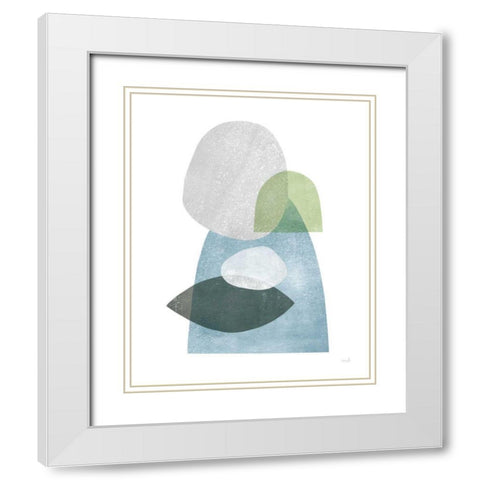Whispers III White Modern Wood Framed Art Print with Double Matting by Hershey, Moira