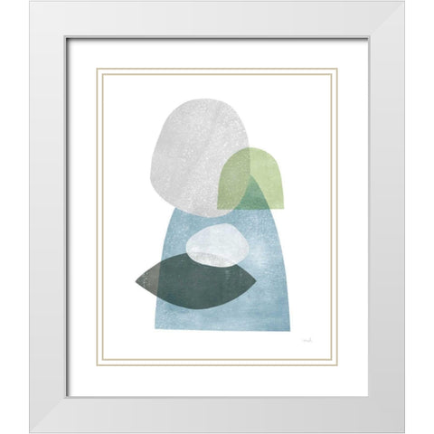 Whispers III White Modern Wood Framed Art Print with Double Matting by Hershey, Moira