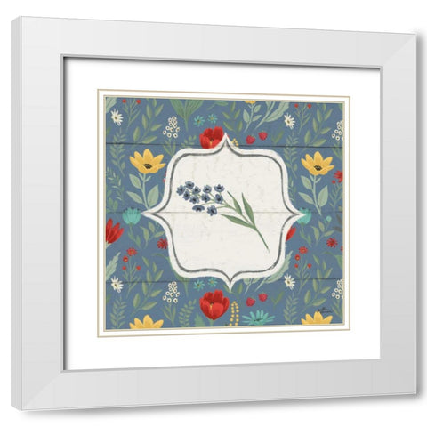 Blooming Thoughts VIII Flower White Modern Wood Framed Art Print with Double Matting by Penner, Janelle