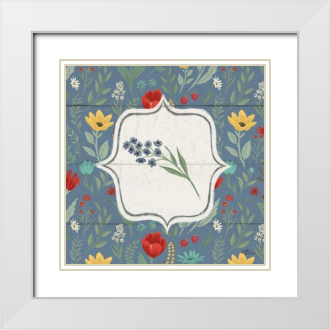 Blooming Thoughts VIII Flower White Modern Wood Framed Art Print with Double Matting by Penner, Janelle