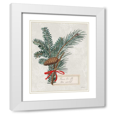 Joyful Tidings IV White Modern Wood Framed Art Print with Double Matting by Schlabach, Sue