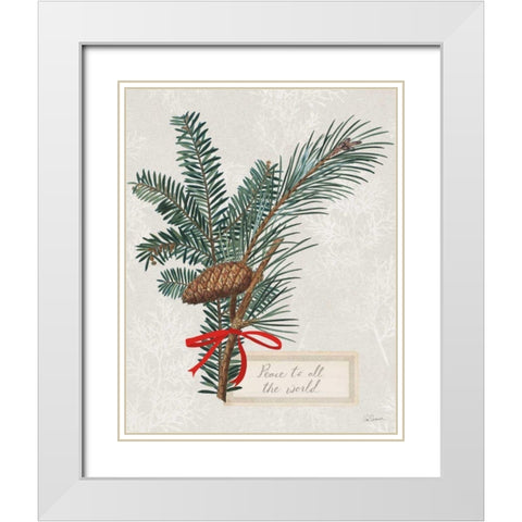 Joyful Tidings IV White Modern Wood Framed Art Print with Double Matting by Schlabach, Sue