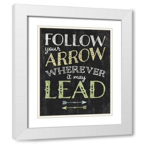 Winsome Words II White Modern Wood Framed Art Print with Double Matting by Hershey, Moira