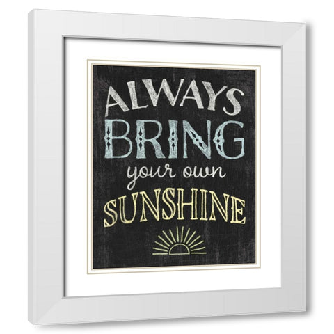 Winsome Words III White Modern Wood Framed Art Print with Double Matting by Hershey, Moira