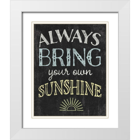 Winsome Words III White Modern Wood Framed Art Print with Double Matting by Hershey, Moira