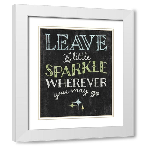Winsome Words IV White Modern Wood Framed Art Print with Double Matting by Hershey, Moira
