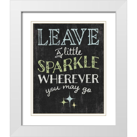 Winsome Words IV White Modern Wood Framed Art Print with Double Matting by Hershey, Moira