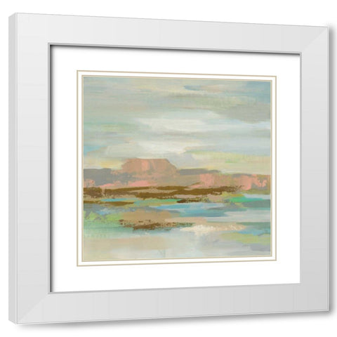 Spring Desert II v2 White Modern Wood Framed Art Print with Double Matting by Vassileva, Silvia