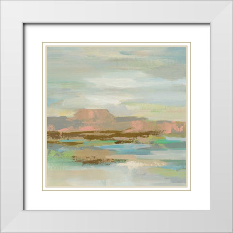 Spring Desert II v2 White Modern Wood Framed Art Print with Double Matting by Vassileva, Silvia