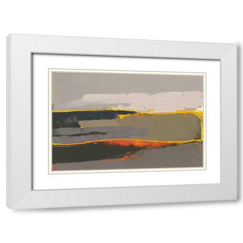 Ceide Study IV White Modern Wood Framed Art Print with Double Matting by Dowling, Grainne