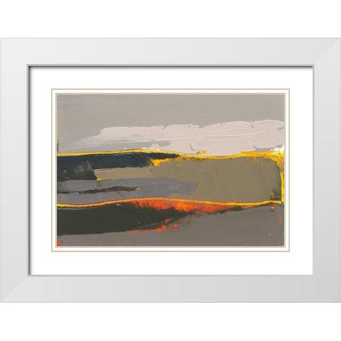 Ceide Study IV White Modern Wood Framed Art Print with Double Matting by Dowling, Grainne