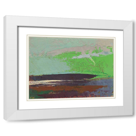 Ceide Study XIII White Modern Wood Framed Art Print with Double Matting by Dowling, Grainne