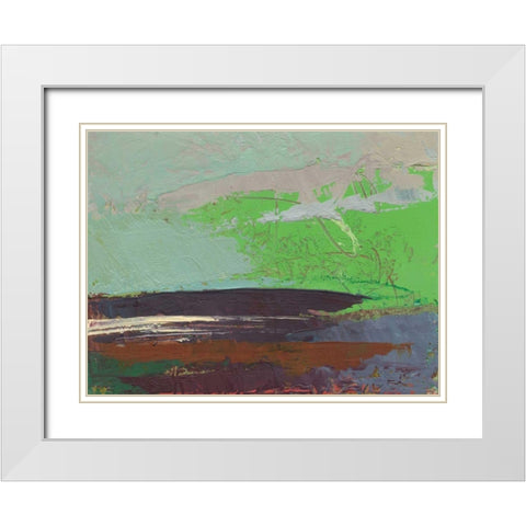 Ceide Study XIII White Modern Wood Framed Art Print with Double Matting by Dowling, Grainne