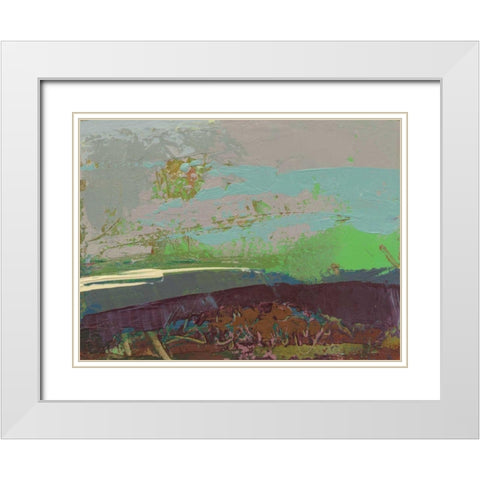 Ceide Study XVI White Modern Wood Framed Art Print with Double Matting by Dowling, Grainne