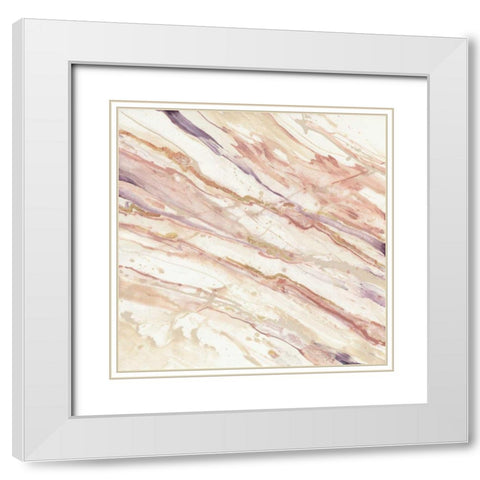 Copper Dreams White Modern Wood Framed Art Print with Double Matting by Hristova, Albena