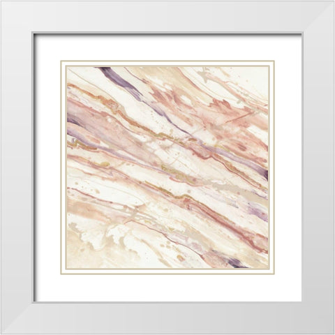 Copper Dreams White Modern Wood Framed Art Print with Double Matting by Hristova, Albena