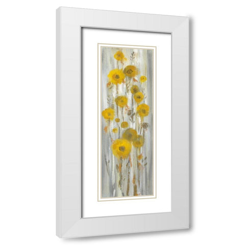 Roadside Flowers I White Modern Wood Framed Art Print with Double Matting by Vassileva, Silvia