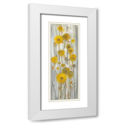 Roadside Flowers I Crop White Modern Wood Framed Art Print with Double Matting by Vassileva, Silvia