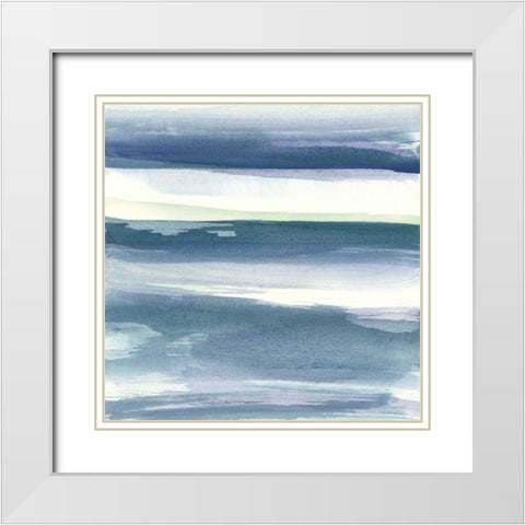 Mint Dawn I White Modern Wood Framed Art Print with Double Matting by Paschke, Chris