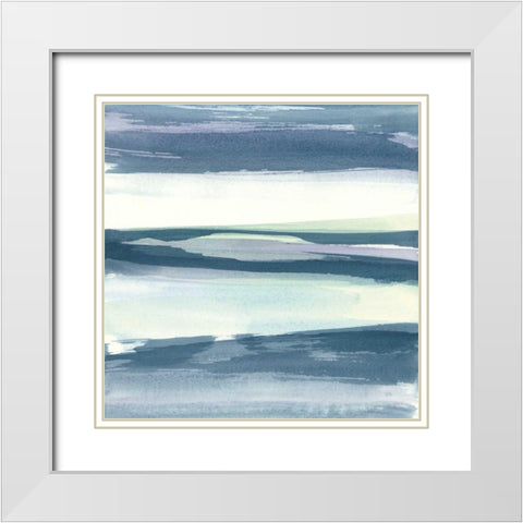 Mint Dawn II White Modern Wood Framed Art Print with Double Matting by Paschke, Chris
