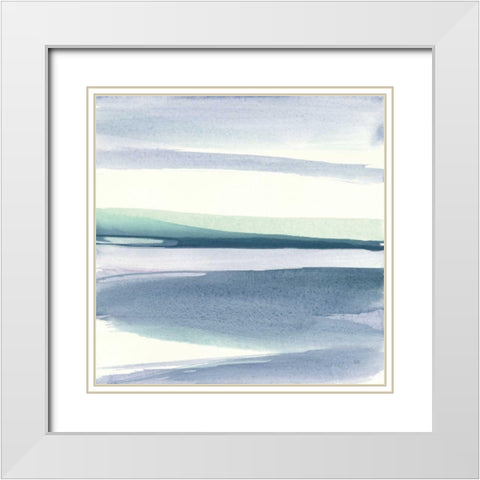 Mint Dawn III White Modern Wood Framed Art Print with Double Matting by Paschke, Chris