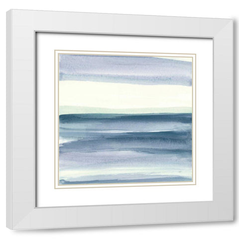 Mint Dawn IV White Modern Wood Framed Art Print with Double Matting by Paschke, Chris