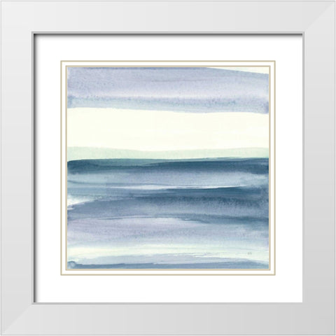 Mint Dawn IV White Modern Wood Framed Art Print with Double Matting by Paschke, Chris