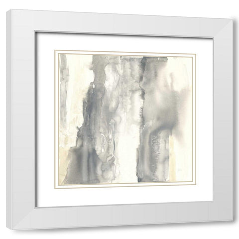 Pale Taupe II White Modern Wood Framed Art Print with Double Matting by Paschke, Chris