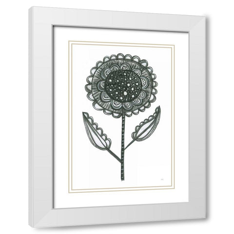 Bloom Town I White Modern Wood Framed Art Print with Double Matting by Averinos, Melissa