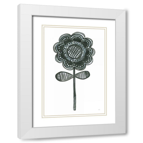 Bloom Town III White Modern Wood Framed Art Print with Double Matting by Averinos, Melissa