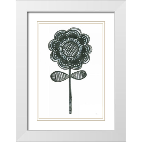 Bloom Town III White Modern Wood Framed Art Print with Double Matting by Averinos, Melissa