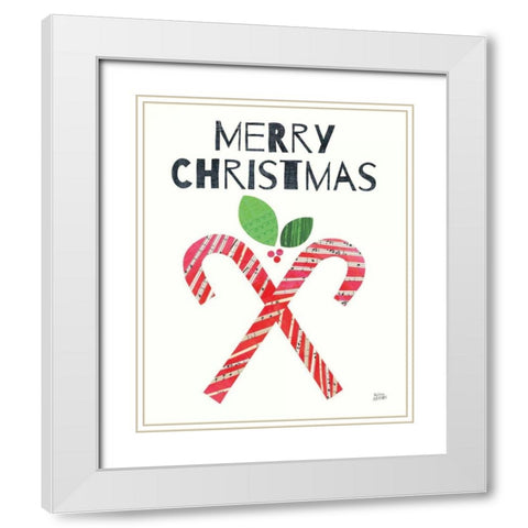 Mod Christmas I White Modern Wood Framed Art Print with Double Matting by Averinos, Melissa